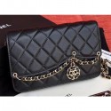 Best Chanel Chain Charms Wallet On Chain WOC Bag AP0278 Black 2019 CE02002