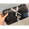 Best Chanel Python Classic Flap Medium Bag A1112 42 CE00834