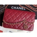 Best Fake Chanel Chain Charms Wallet On Chain WOC Bag AP0278 Burgundy 2019 CE02929