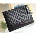 Best Quality Chanel Aged Calfskin Gabrielle Pouch Clutch Large Bag A84288 Black CE03379