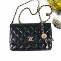 Best Quality Imitation Chanel Quilted Leather Wallet on Chain WOC Crystal Ball AP1450 Black 2020 Collection CE02162