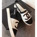 Chanel CC Logo Espadrilles Sandals White/Black CE01676