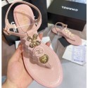 Chanel Clover Thong Sandals Pink 2020 CE03187