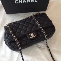 Chanel Grained Deerskin Zipped Flap Bag Black 2019 Collection CE00754