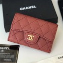 Chanel Grained Leather Classic Card Holder AP0214 Burgundy 2019 Collection CE00734