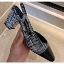 Chanel Heel 6.5cm Slingbacks G31318 Tweed 08 2020 CE02364