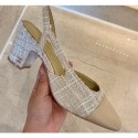 Chanel Heel 6.5cm Slingbacks G31318 Tweed 13 2020 CE02005