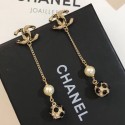 Chanel Long Earrings AB1350 Gold/Pearly White/Black/Crystal 2019 Collection CE04343