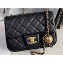 Chanel Pearl on Chain Classic Flap Bag AS1786 Black 2020 CE01828