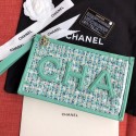 Chanel PVC and Tweed Small Pouch AP0359 Green 2019 Collection CE02070