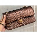 Chanel Python Classic Flap Medium Bag A1112 24 CE01404