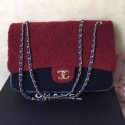 Chanel Shearling Sheepskin Medium Flap Bag A57737 Burgundy 2019 Collection CE03640