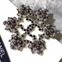 Chanel Snowflake Brooch AB2204 Gray/Black 2019 Collection CE03546