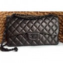 Chanel So Black Jumbo/Large Classic Flap Bag 1113 in Lambskin CE02498