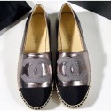 Chanel Stitching CC Logo Espadrilles Gun Color CE02646