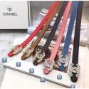 Chanel Width 2cm Crystal CC Logo Buckle Leather Belt CE00953