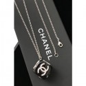 Cheap Chanel Large Necklace with Dice Pendant Silver/Black/Crystal 2018 CE02936