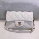 Copy AAA Chanel Quilted Leather Flap Waist Bag with Pearl Strap AP1122 White 2020 Collection CE00522