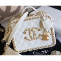 Copy Chanel Chain CC Filigree Medium Vanity Case Bag A93343 White 2020 CE01853