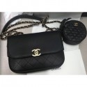 Fake Chanel Flap Bag and Coin Purse AS1094 Black 2019 CE01713