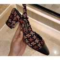 Fake Chanel Heel 6.5cm Slingbacks G31318 Tweed 01 2020 CE01822