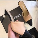 Fake Chanel Pearl Heel 8.5cm Mules G32100 Apricot 2019 CE01622