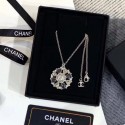 Fake Top Chanel Bloom Necklace AB1005 Silver 2019 Collection CE01534