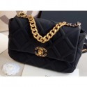 Fashion Replica Chanel 19 Large Jersey Flap Bag AS1161 Black 2020 CE02088