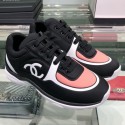 Hot Replica Chanel Lycra Patchwork Sneakers G34765 Black/Pink 2019 Collection CE01286