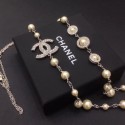 Imitation 1:1 Chanel Pearl Circle Long Necklace 2019 Collection CE02875