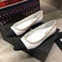 Imitation Chanel Calfskin Chain Ballerinas G35389 White 2019 Collection CE04013