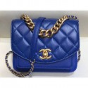 Imitation Chanel Chain Handle Mini Flap Bag AS0784 Blue 2019 CE04250