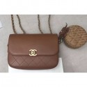 Imitation Chanel Flap Bag and Coin Purse AS1094 Brown 2019 CE04200