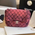 Imitation Top Chanel Quilted Denim Small Flap Bag Red 2020 Collection CE00800