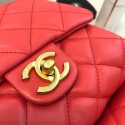 Knockoff AAA Chanel Lambskin with Imitation Pearls Side Pack Bag AS0614 Red 2019 CE03285