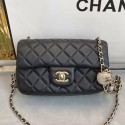 Knockoff Chanel Quilted Leather Flap Bag with Crystal Ball AS1787 Black 2020 Collection CE02619