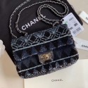 Knockoff Chanel Sequins Small Flap Bag AS1078 Black/Silver 2020 Collection CE01561