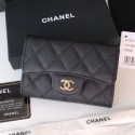 Replica AAA Chanel Grained Leather Classic Card Holder AP0214 Black 2019 Collection CE02728