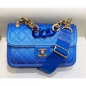 Replica Chanel Caviar Sunset On The Sea Small Classic Flap Bag Blue 2019 CE03161