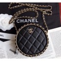 Replica Chanel Chain Around Round Clutch with Chain AP0739 Black 2019 CE00696