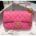 Replica Chanel Lambskin & Gold-Tone Metal Flap Bag AS1787 Pink 2020 Collection CE04076