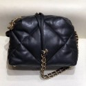 Replica Chanel Maxi Quilted Lambskin Small Bowling Shoulder Bag AS0781 Black 2019 Collection CE02423