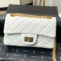 Replica Chanel Quilted Aged Calfskin Small 2.55 Flap Bag A37586 White 2019 Collection CE02918