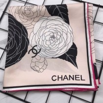 Chanel Silk Twill Square Scarf 90x90 AA6851 Beige 2020 Collection CE03964