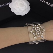 Replica Chanel Resin Snowflake Cuff Bracelet 2019 Collection CE04319