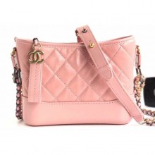 Chanel Aged Calfskin Gabrielle Small Hobo Bag A91810 Light Pink CE04235