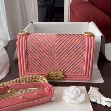 Chanel Boy Chanel Handbag A67086 Pink 2019 Collection CE00771