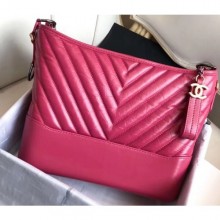 Chanel Chevron Gabrielle Medium Hobo Bag A93824 Fuchsia 2018 CE01784