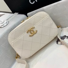 Chanel Grained Calfskin Waist Bag/Belt Bag AS0311 White 2019 Collection CE00966