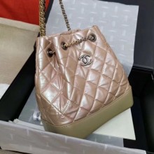 Chanel Iridescent Aged Calfskin Gabrielle Backpack A94502 Pink 2019 Collection CE04120